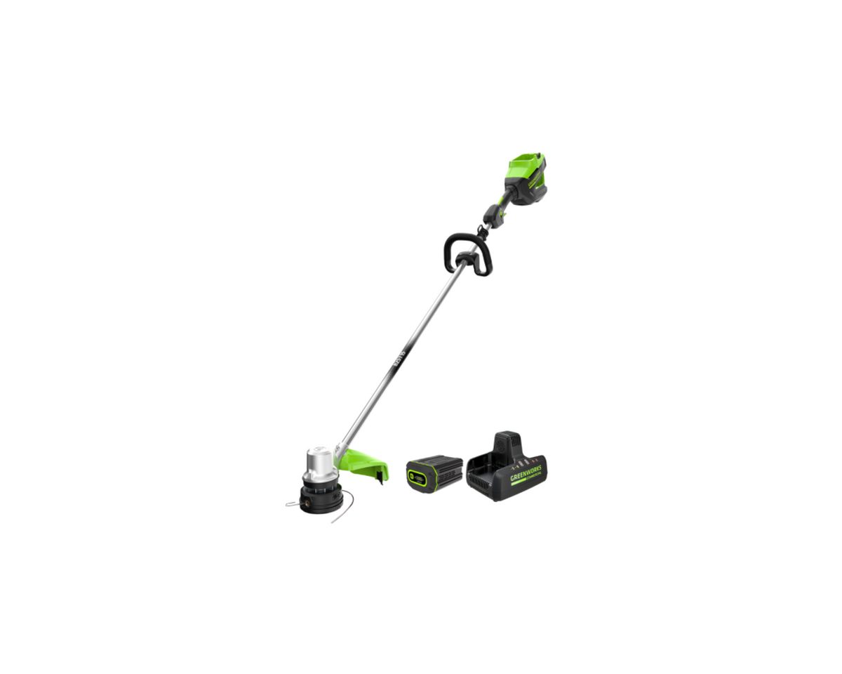 GREENWORKS 82ST15-4DP 82V Line Trimmer with 4Ah Battery & 8Amp