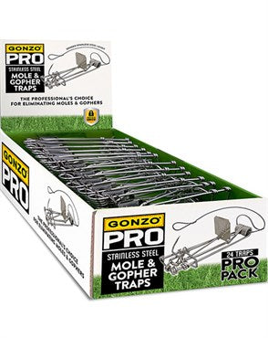 GONZO® Pro Wire Mole & Gopher Trap - Bulk - Stainless Steel - 2in x 5 ...