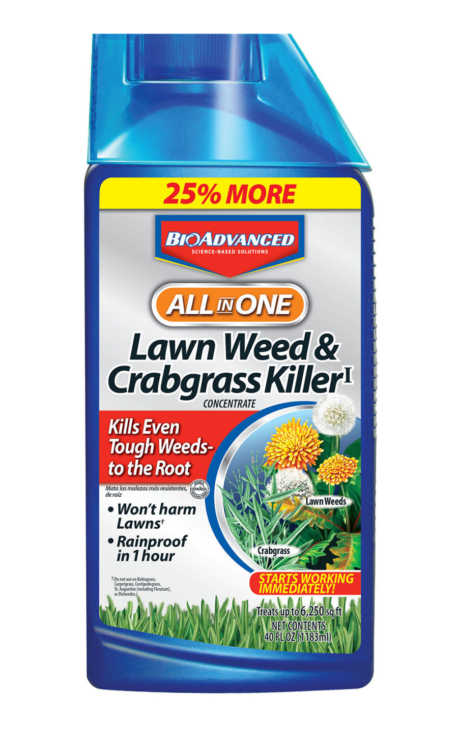 crabgrass herbicide for st augustine grass BioAdvanced All In One Lawn Weed & Crabgrass Killer Concentrate 32oz